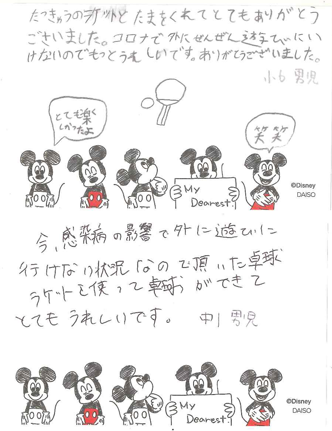 絆の会への手紙